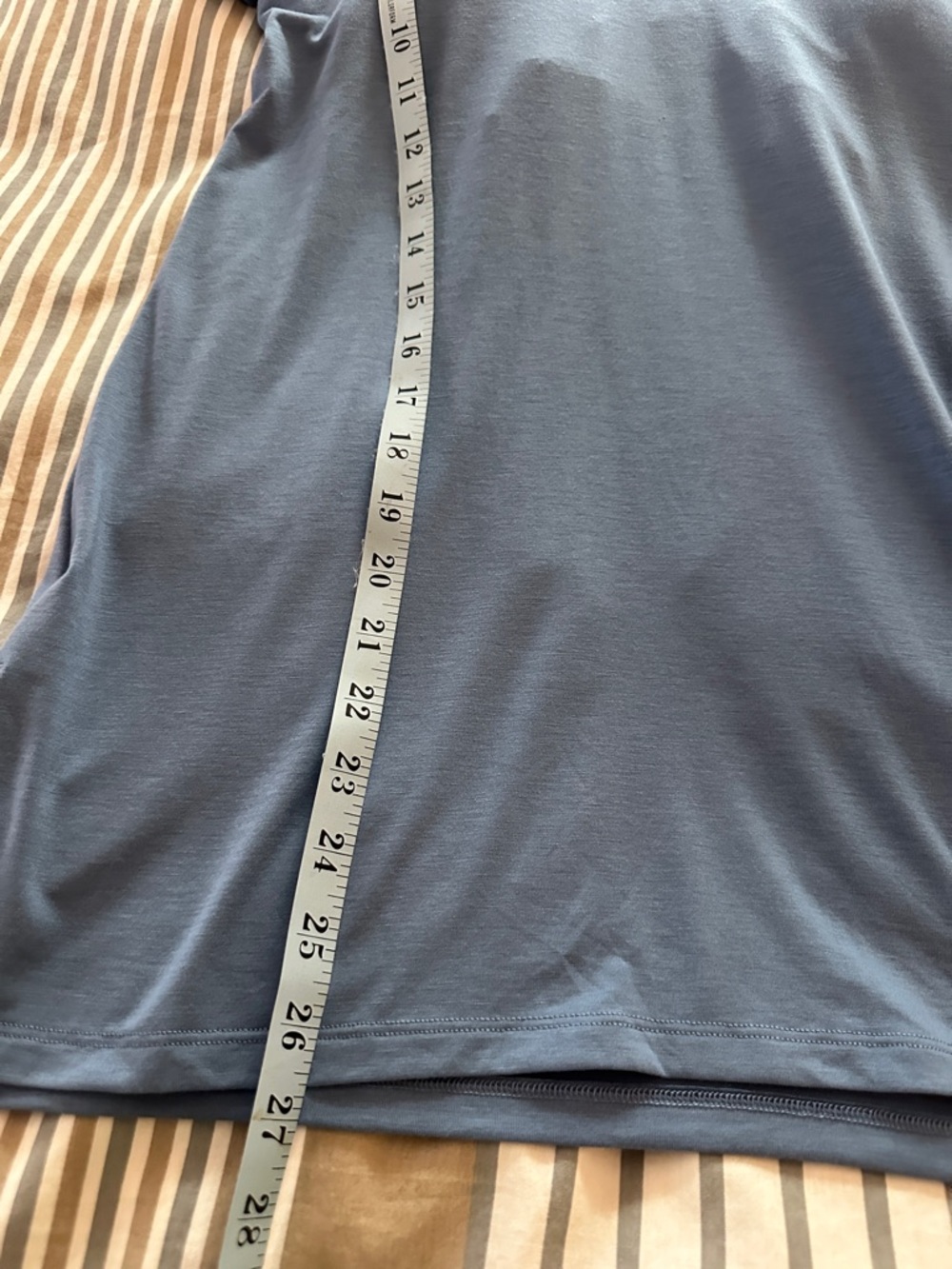Athleta Essence Support Light Blue V-Neck Short Sleeve Tee - Relaxed Fit - Picture 9 of 11